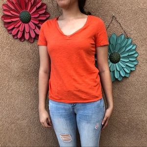 Orange V-Neck